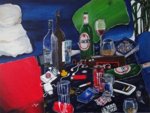 after party, acrylic on canvas, 60x80, august 2018