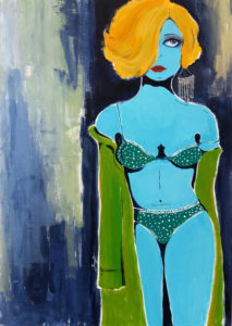 Femme fatale, acrylic on canvas, 50x70, june 2018