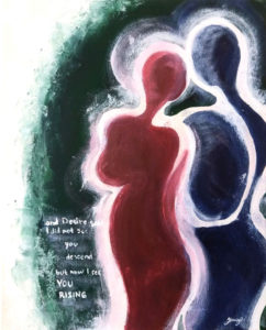 Lovers, acrylic on canvas, 40x50, april 2018