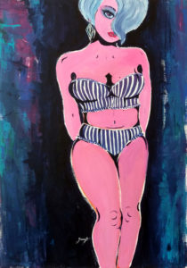 Poor little rich girl, acrylic on canvas, 50x70, june 2018