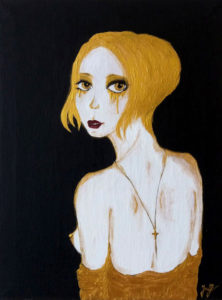 Golden Girl, acrylic on canvas, 30x40, february 2018