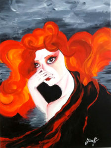 Lilith, acrylic on canvas, 30x40, december 2017