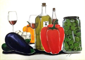 Self Portait, acrylic on canvas, 50x70, july 2018