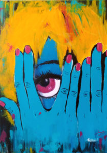 Test time, acrylic on canvas, 30x40, july 2018